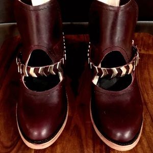 Freebird by Steven blade booties wine red